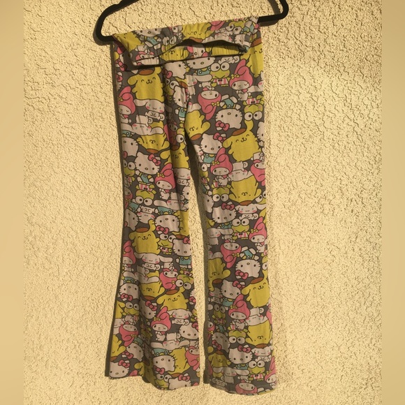 SOLD-Casual Hello Kitty bell bottom pants - Picture 2 of 6